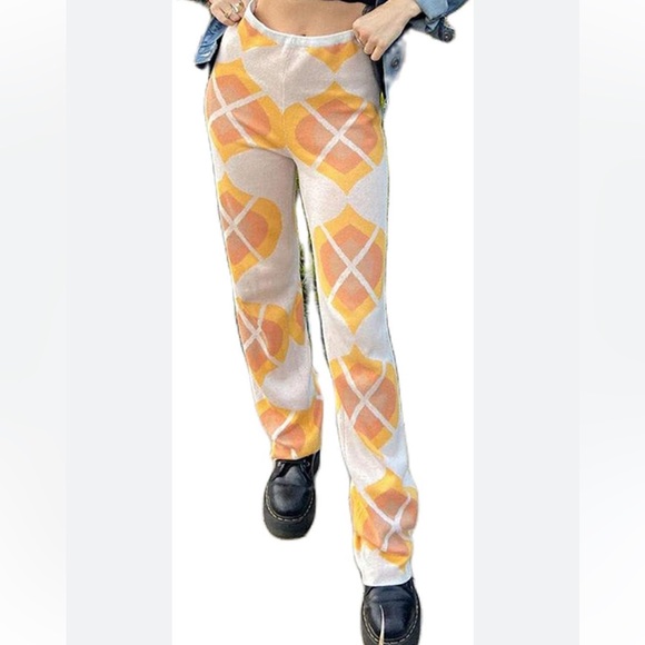 House of Sunny Argyle Sweater Pants